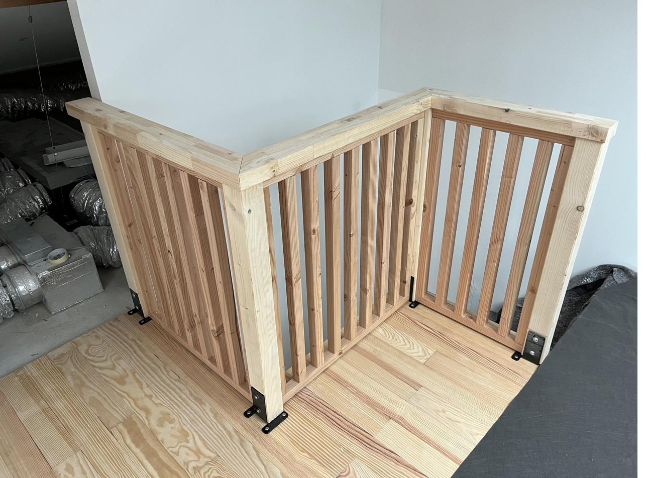 Menuiserie intérieure — chantier Brisson Construction Bois