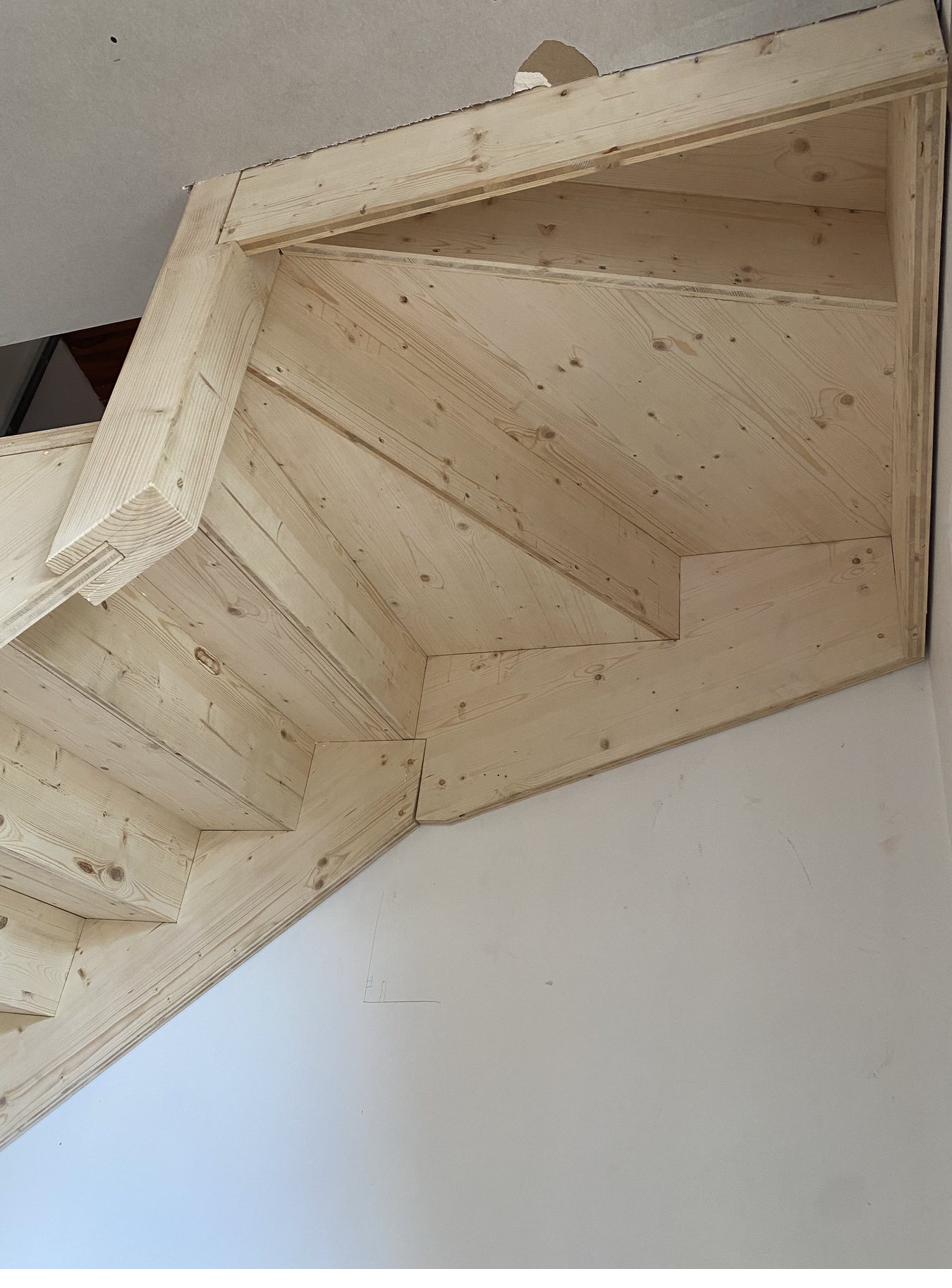 Menuiserie intérieure — chantier Brisson Construction Bois