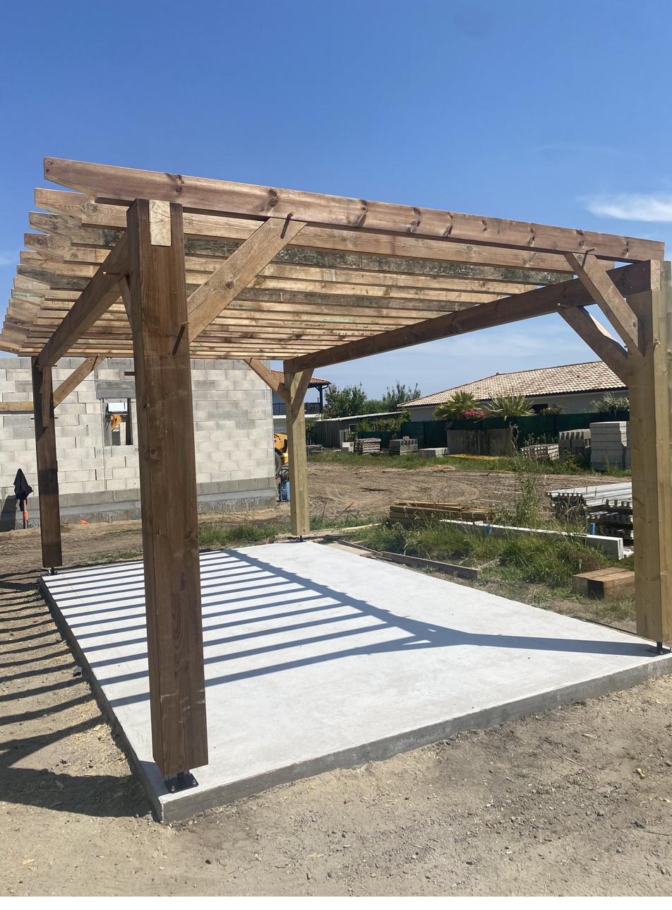 Pergola en bois, Angresse